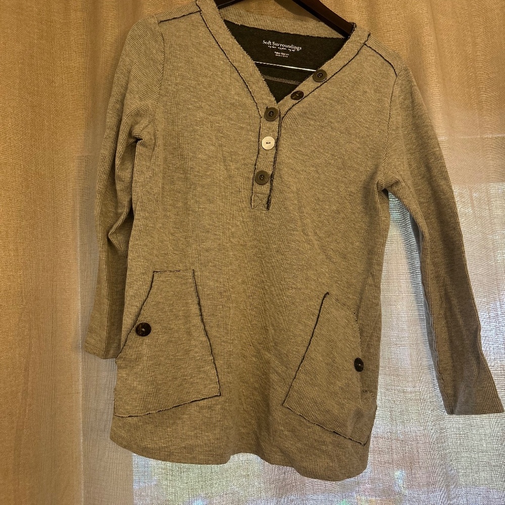Soft Surroundings Grey Sweatshitt